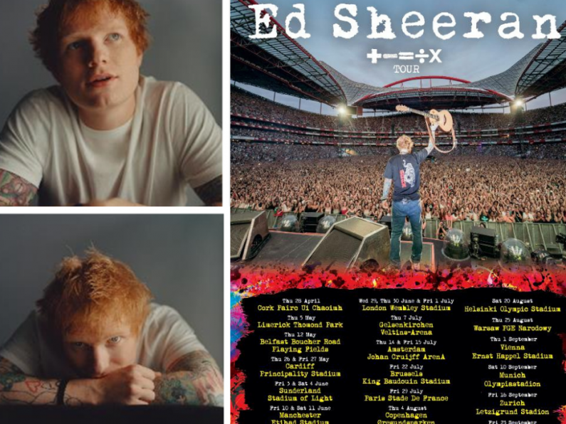 Ed Sheeran announces 2022 tour with three Irish dates