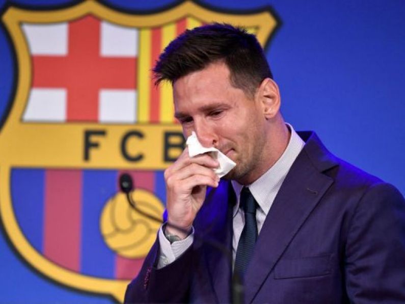 Tearful Lionel Messi gets standing ovation as he says goodbye to Barcelona