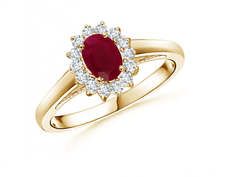 Lost: Gold, cluster ring with red stone