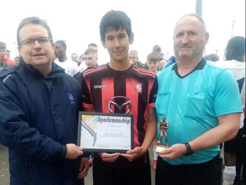 Waterford soccer player wins inaugural "Fairplay" award for his honesty