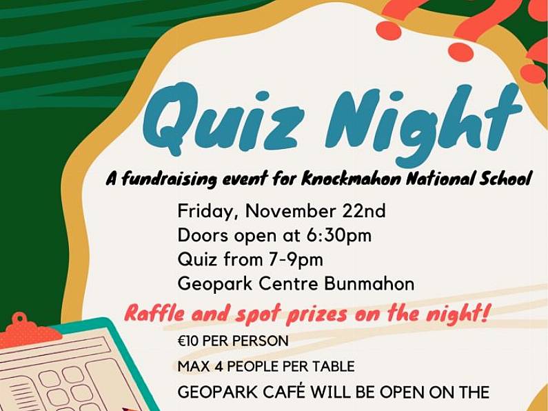 Table Quiz in Aid of Knockmahon National School - Fri Nov 22nd