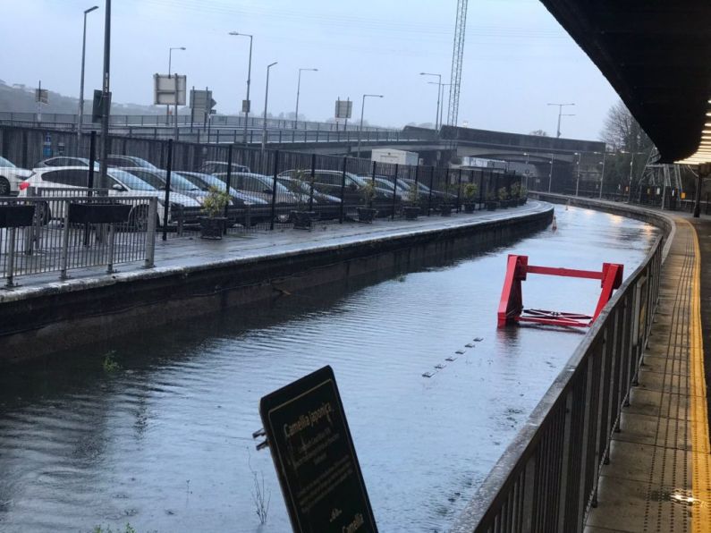 Train forced to return due to flooding at Waterford train station