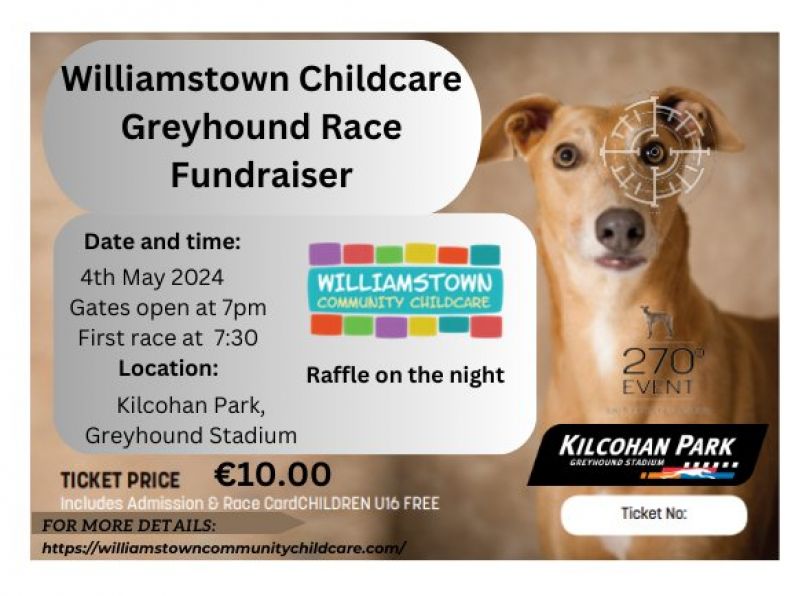 Williamstown Childcare Greyhound Race - Saturday May 4th
