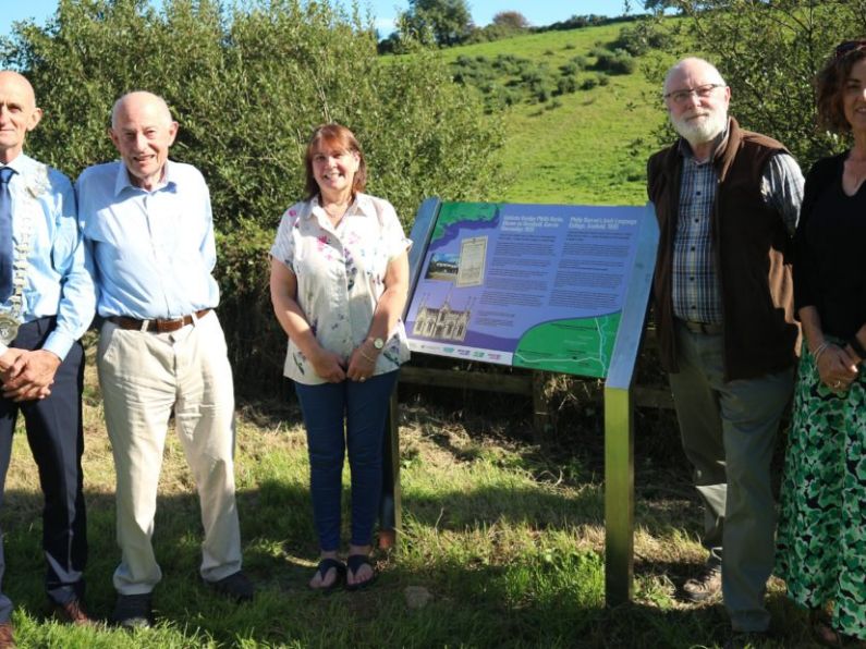 New heritage sign commemorates Philip Barron’s Irish College in Seafield