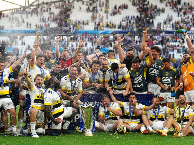 Ronan O’Gara celebrates La Rochelle’s shock last-gasp Champions Cup triumph