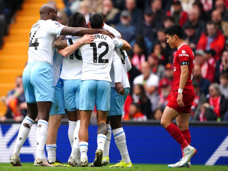 Liverpool’s title chances suffer huge blow as Crystal Palace win at Anfield