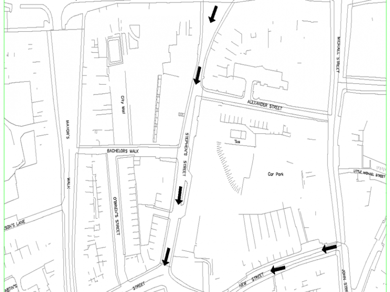 New traffic changes come into effect in Waterford City today.