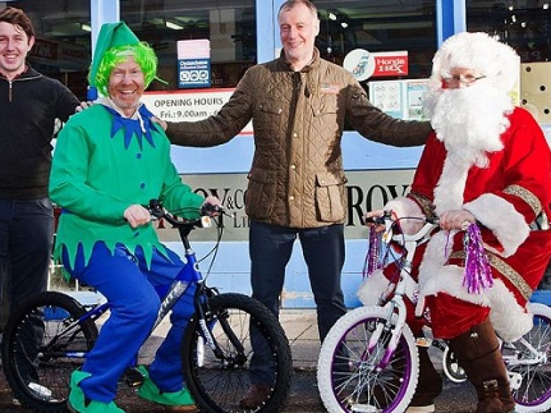 'Cycle with Santa' on the Waterford Greenway this afternoon