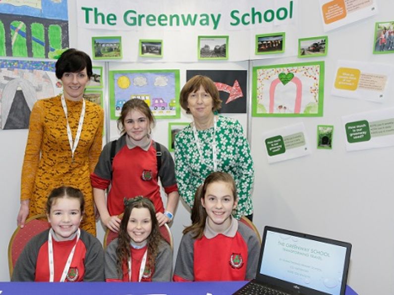 Waterford school exhibit Greenway project at the RDS