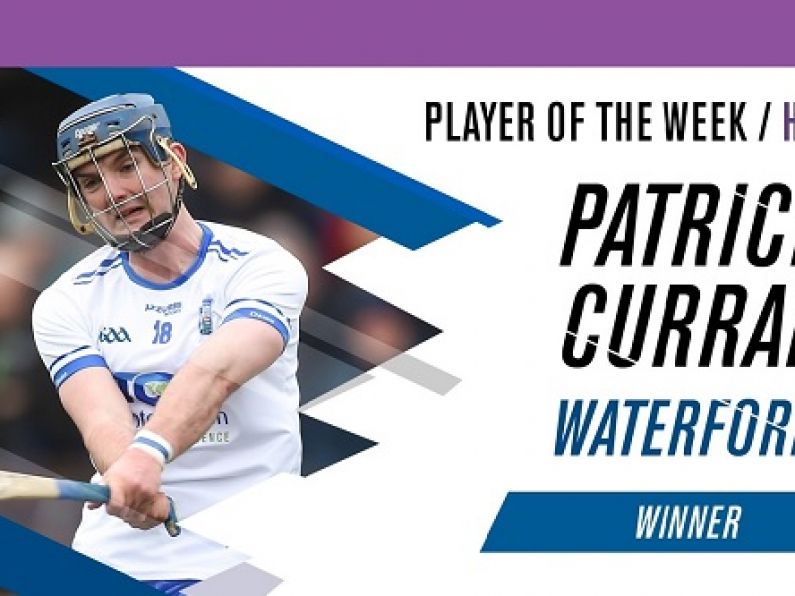 Patrick Curran named Hurler of the Week