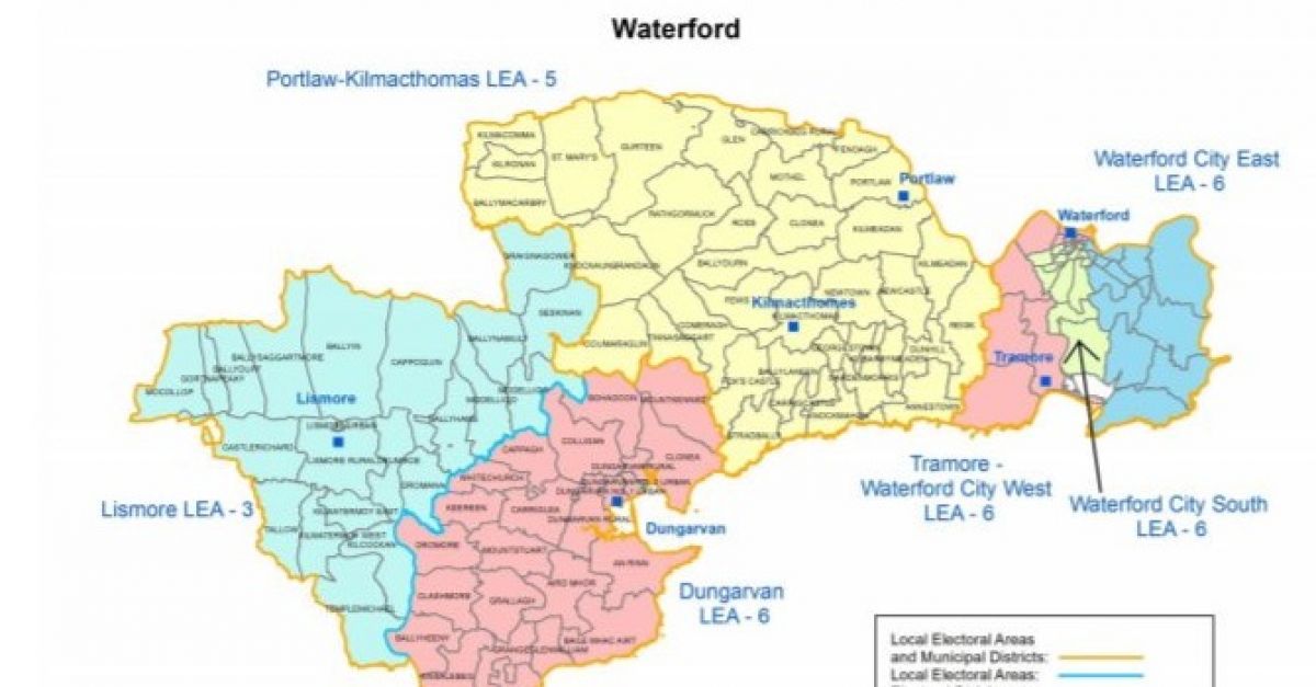 Waterford City South Map Alterations Recommended For Electoral Districts In Waterford County |  Wlrfm.com