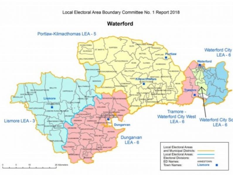 Alterations recommended for electoral districts in Waterford county