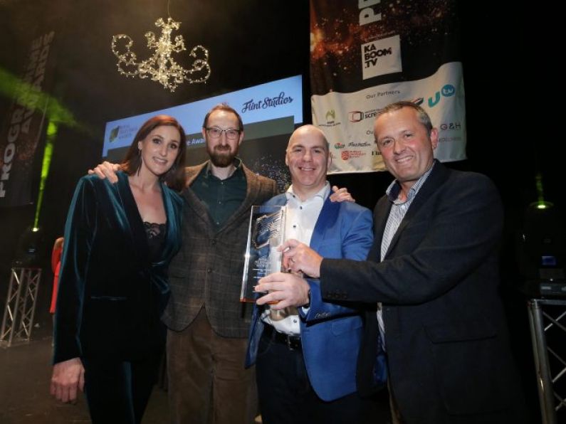 Waterford Company presented with Royal Television Northern Ireland Programme Award in Belfast.