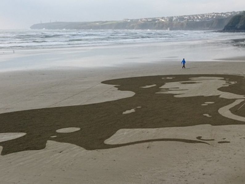 Waterford soldier remembered with huge sand art on Tramore Beach