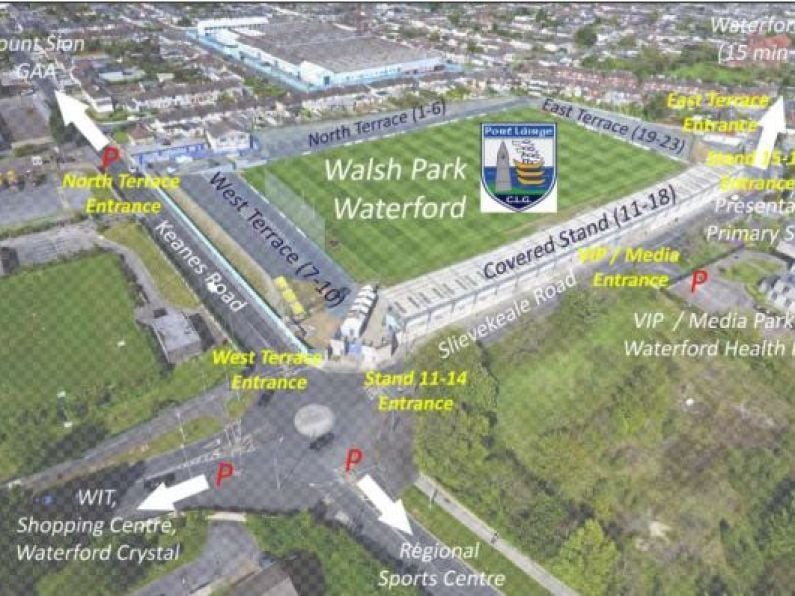 Waterford v Tipperary: parking and entry arrangements for Walsh Park