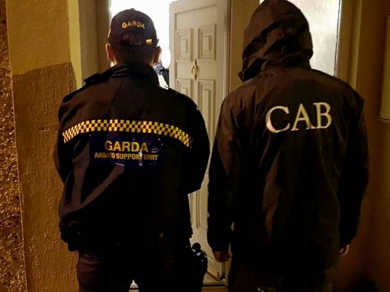 One man was arrested following searches today by the  Criminal Assets Bureau in Waterford City.