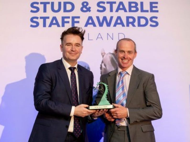 David Roche from the Henry De Bromhead yard scoops prize at Godolphin Stud and Stable Staff Awards