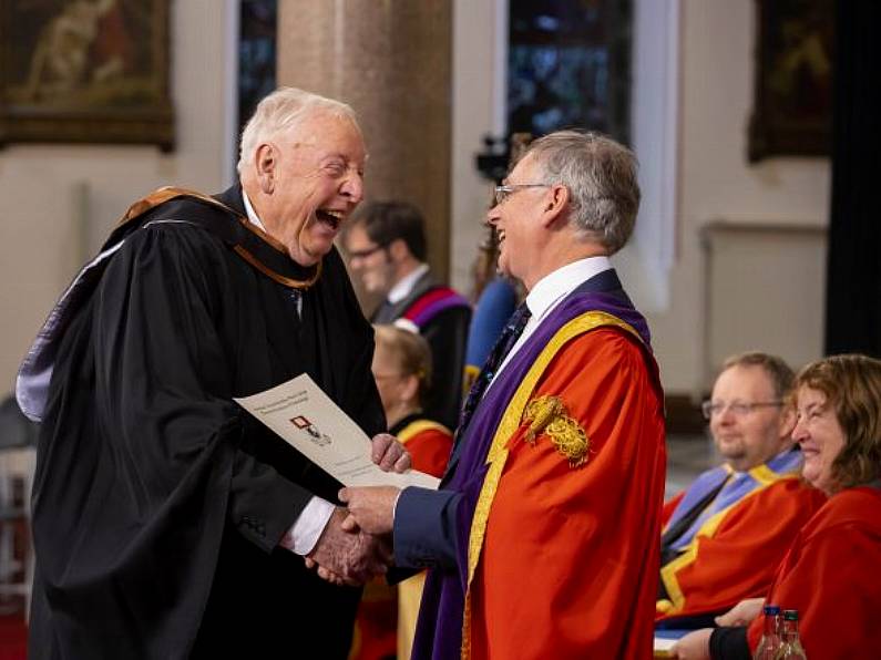 82 year old Tom Boyle graduates from Waterford Institute of Technology with Arts degree.