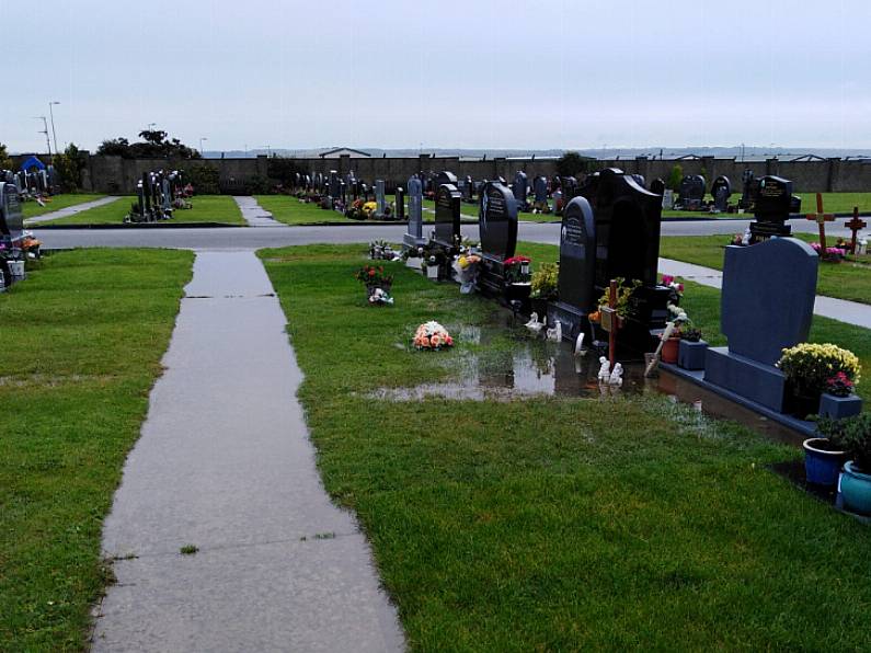 Flooding at St Declan's Cemetery in Tramore has mourners in distress