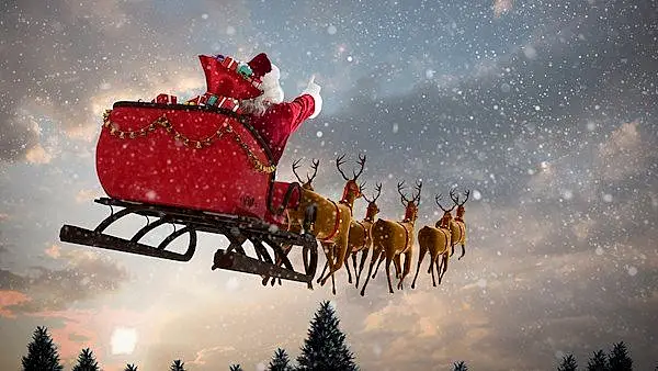 Santa sleigh night before christmas