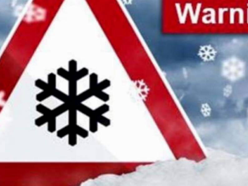 Yellow alert for snow and ice until midday today