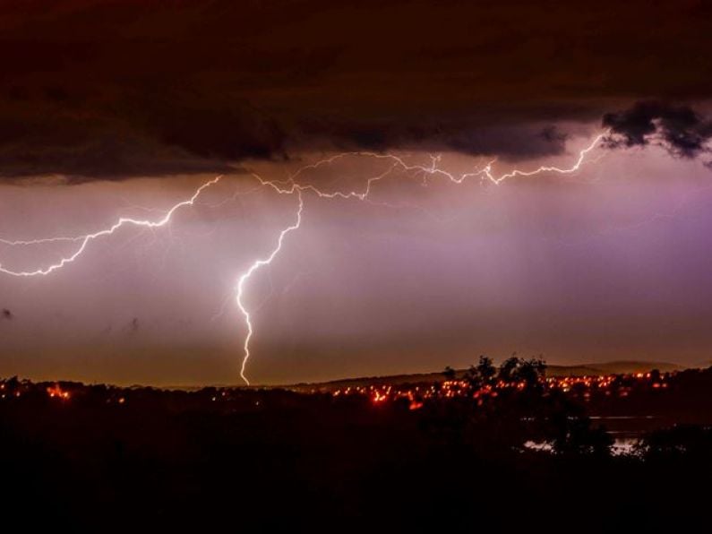 Status yellow thunderstorm warning in place for Waterford