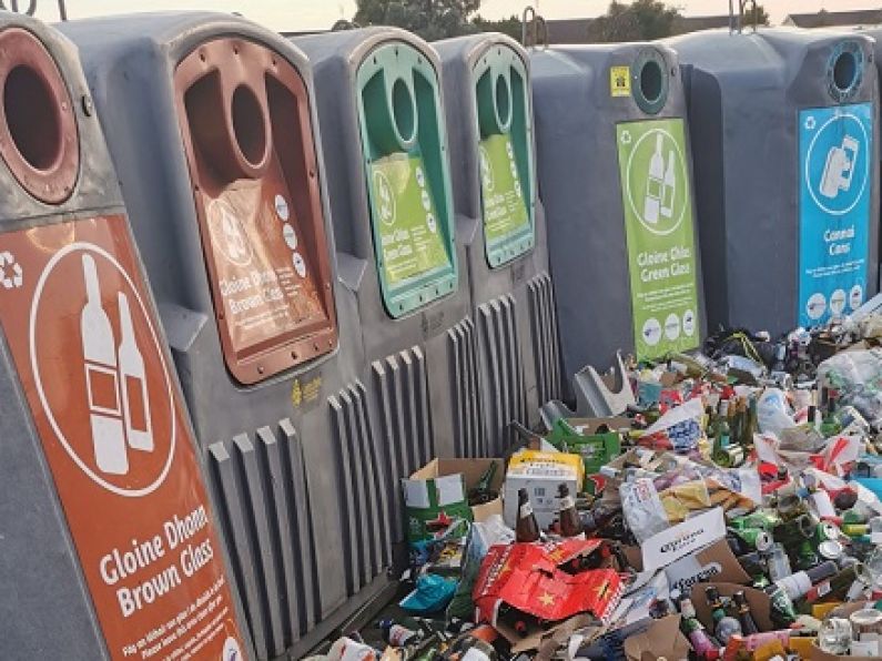 Upsurge in home drinking, careless attitudes blamed for massive overspill at a Tramore bottle bank