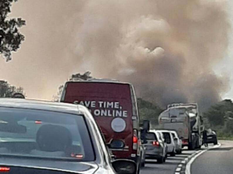 Emergency services attend fire on the N25, stop-go system is in place