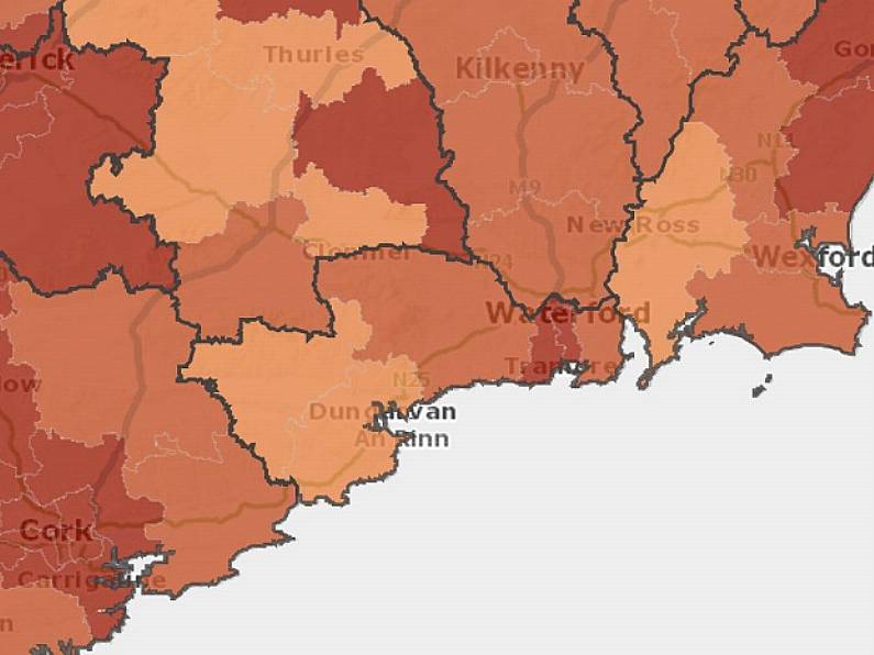 Covid-19 increases in all electoral areas in Waterford except Dungarvan