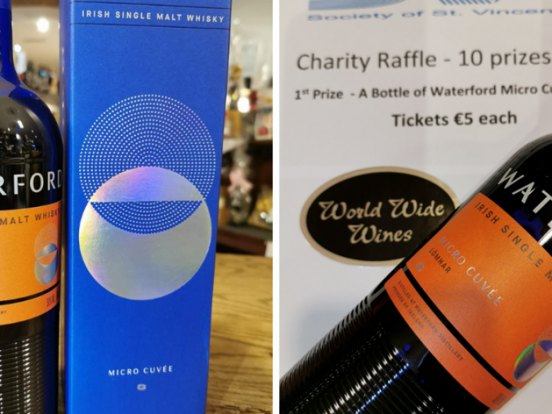 Rare Waterford Whisky bottle up for raffle