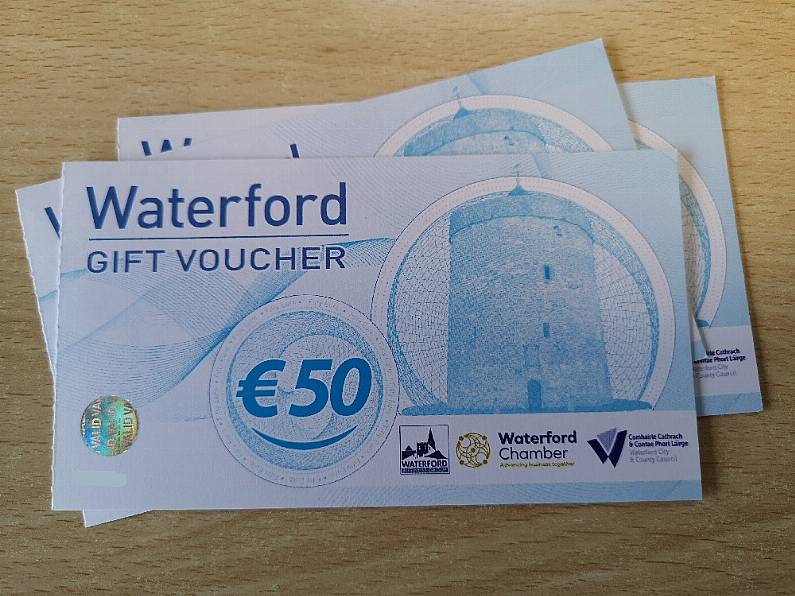 Additional stock of Waterford Shop Local Gift Vouchers due on Monday