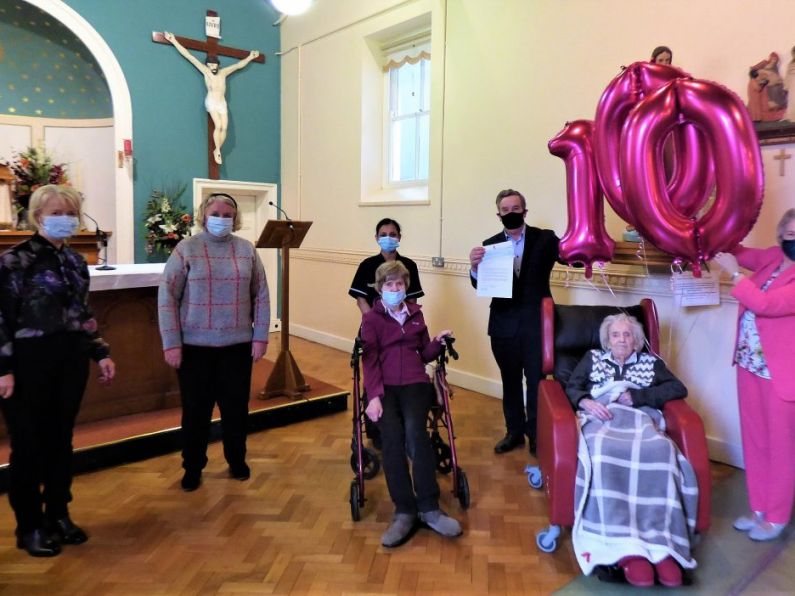 Grange native Eileen O'Brien celebrates 100th Birthday at Dungarvan Community Hospital