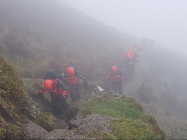 Rescue services continue operation in the Comeraghs on foot