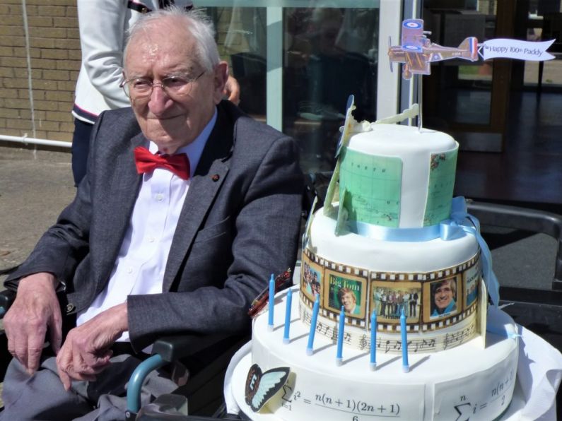 100th birthday for war veteran Paddy Mooney marked in Dunabbey House, Dungarvan