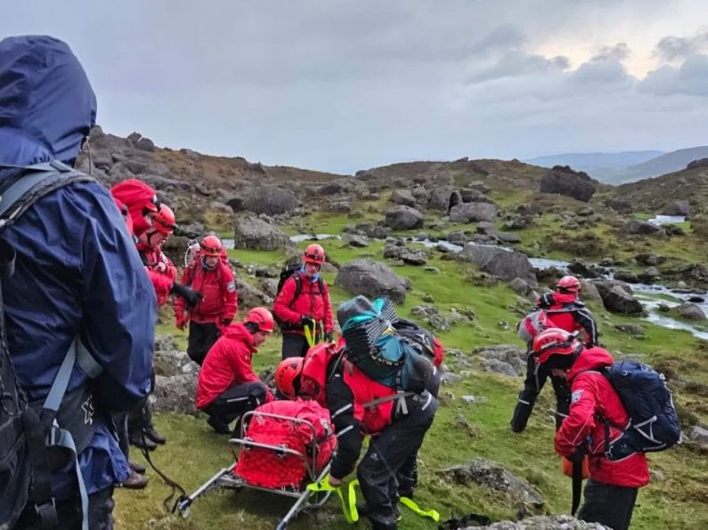 SEMRA tend to injured walker at Coumshingaun Lake