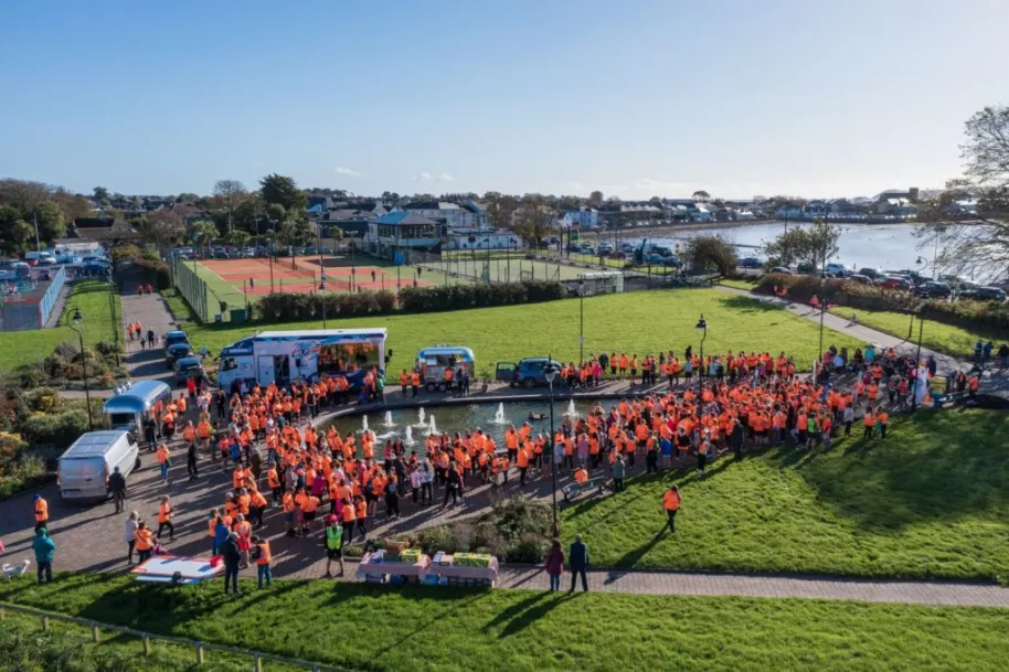 Crowds attending the Run and Walk for life - Photo credit Colin @Digicol