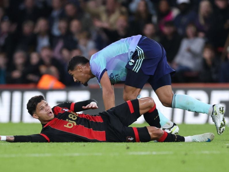 William Saliba sent off as Arsenal suffer first Premier League defeat of season